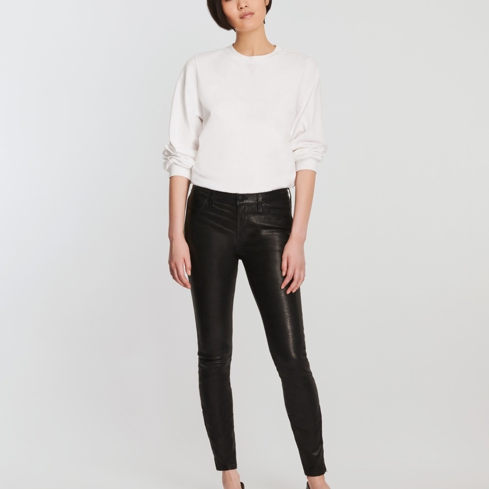 J BRAND L8001 Ankle Zip Skinny Leather Pant